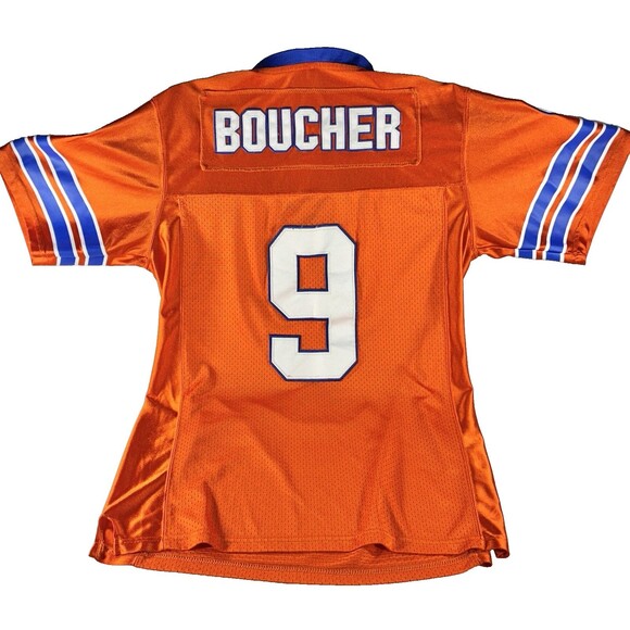 Waterboy Bobby Boucher #9 Mud Dogs 50th Bourbon Bowl Orange Football Jersey - Picture 6 of 12